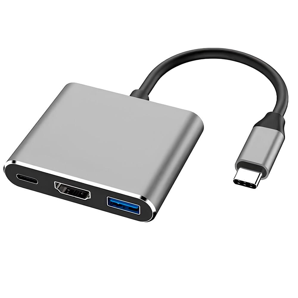 Adaptador Type-C HDMI 4K USB 3.0 AU-596